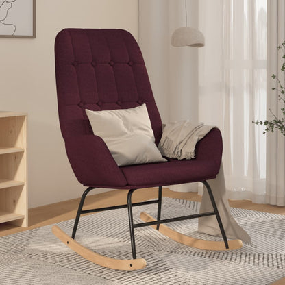 Silla Mecedora De Tela Gris Taupe