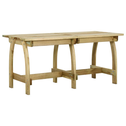 Mesa De Jardín De Madera De Pino Impregnada