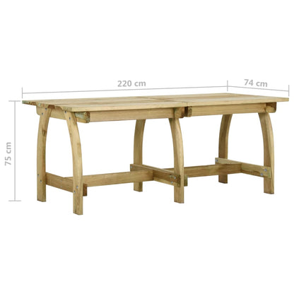 Mesa De Jardín De Madera De Pino Impregnada