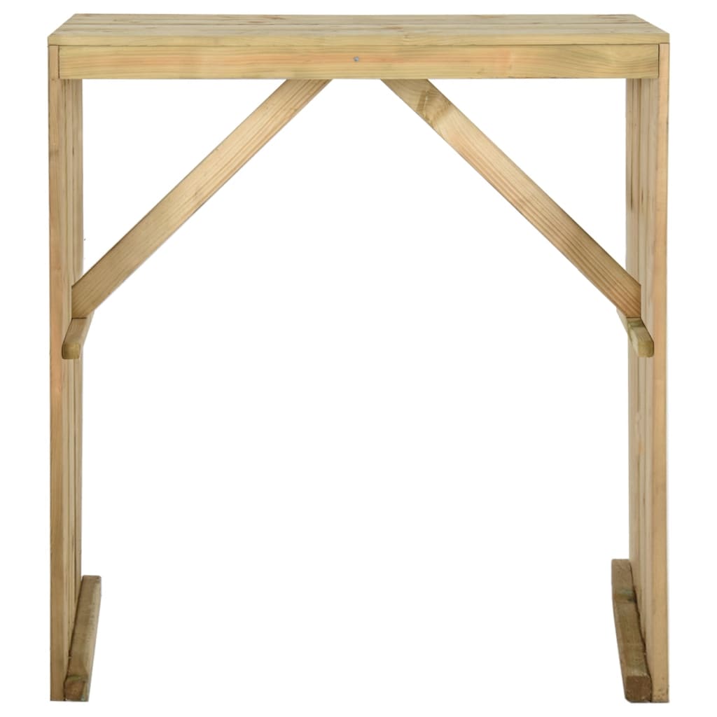 Mesa De Bar De Madera De Pino Impregnada 100X60X110 Cm