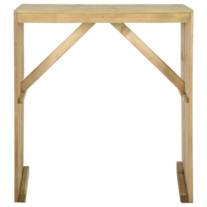 Mesa De Bar De Madera De Pino Impregnada 100X60X110 Cm