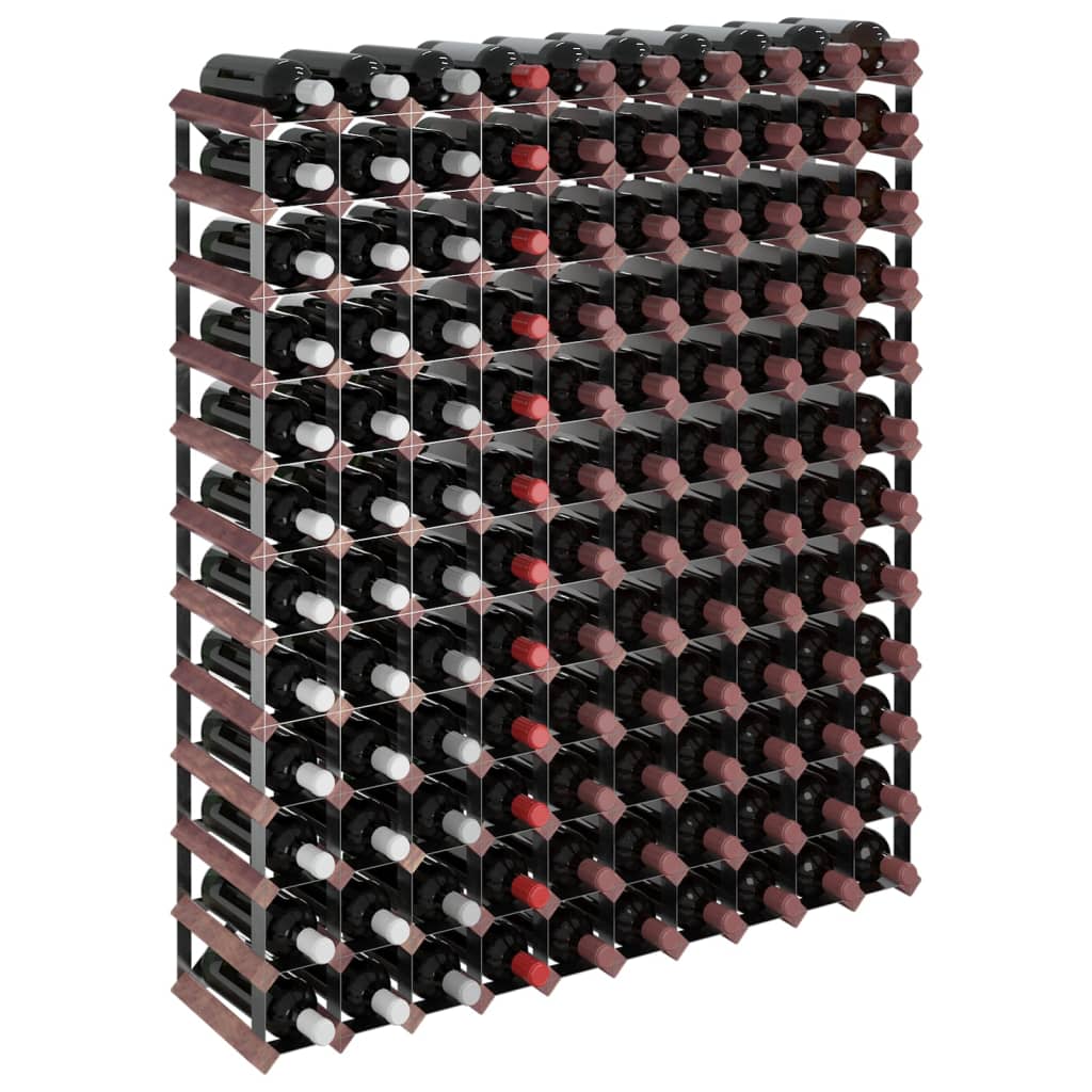 Botellero Para 120 Botellas Madera Maciza De Pino