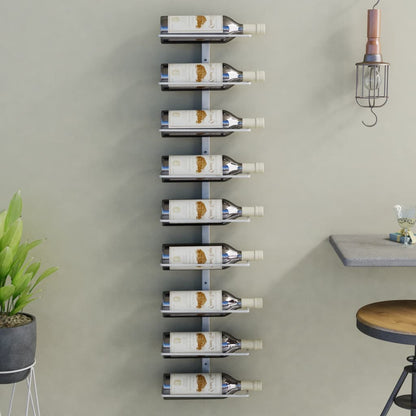 Botellero De Pared Para 10 Botellas De Metal