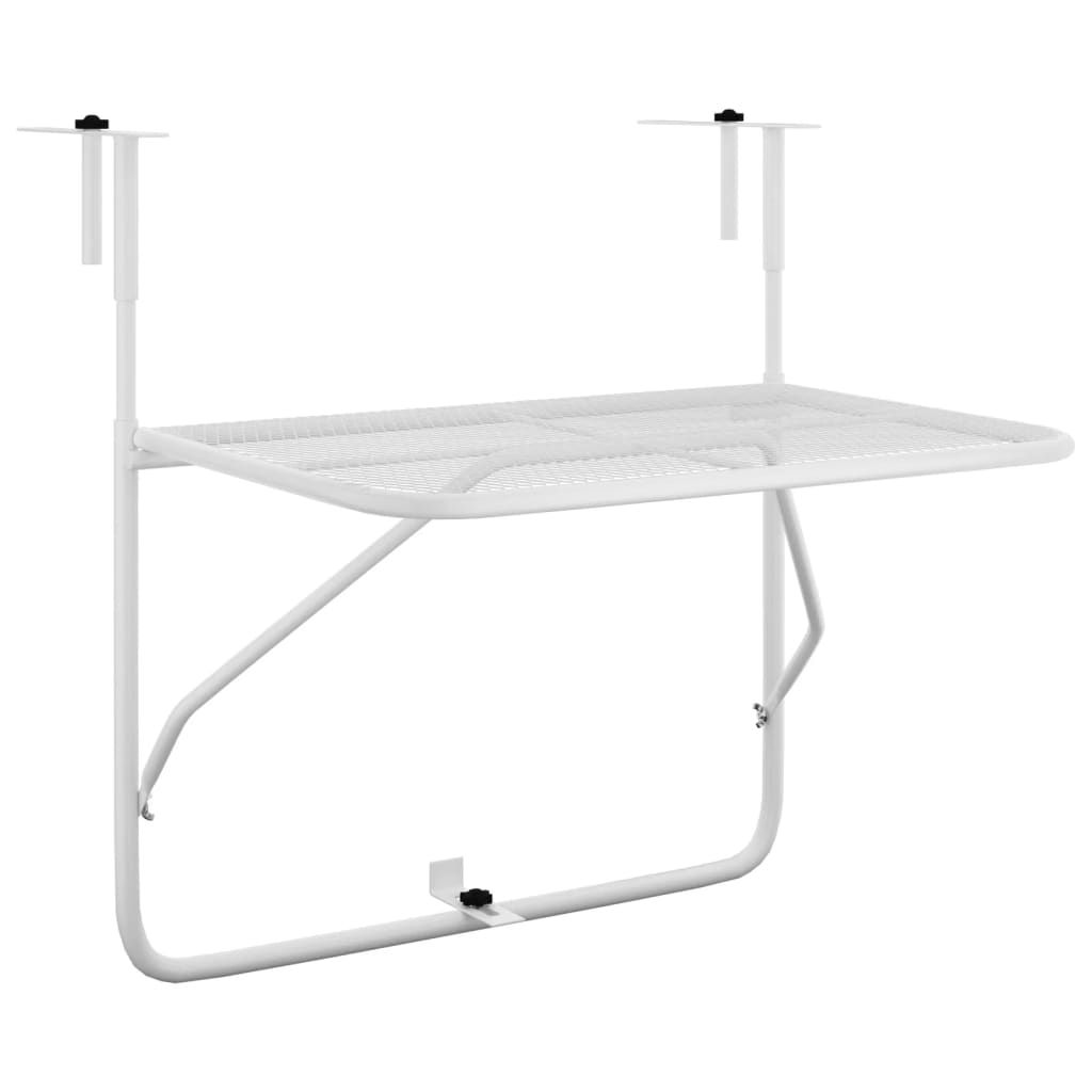 Mesa De Balcón Acero Blanca 60X40 Cm