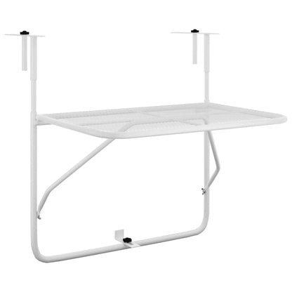 Mesa De Balcón Acero Blanca 60X40 Cm