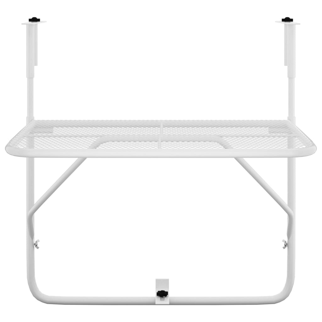 Mesa De Balcón Acero Blanca 60X40 Cm