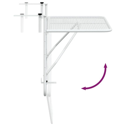Mesa De Balcón Acero Blanca 60X40 Cm