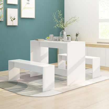 Juego De Comedor 3 Piezas Madera Contrachapada