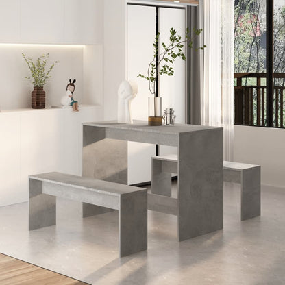 Juego De Comedor 3 Piezas Madera Contrachapada