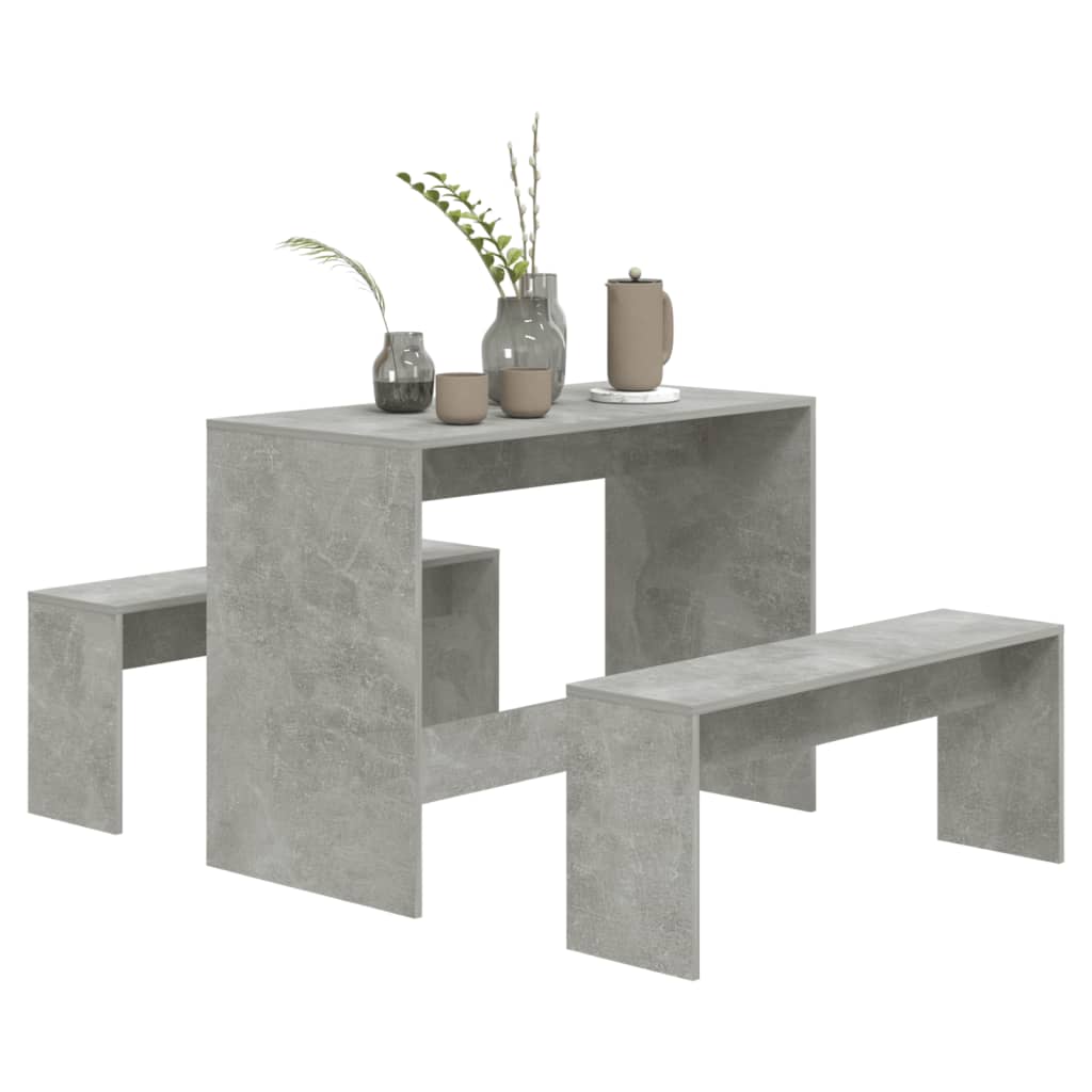 Juego De Comedor 3 Piezas Madera Contrachapada