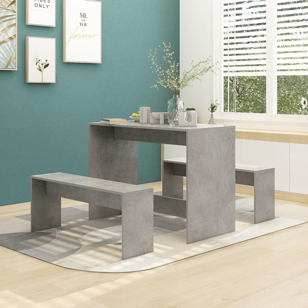 Juego De Comedor 3 Piezas Madera Contrachapada