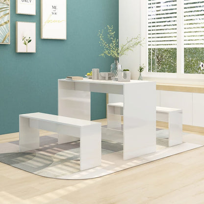 Juego De Comedor 3 Piezas Madera Contrachapada