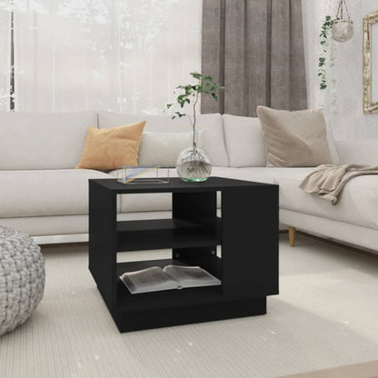 Mesa De Centro Madera Ingeniería Madera Envejecida 55X55X42 Cm