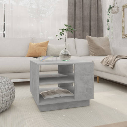 Mesa De Centro Madera Ingeniería Madera Envejecida 55X55X42 Cm