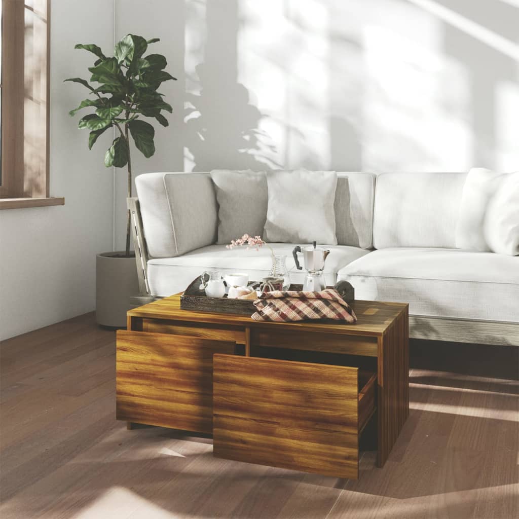 Mesa De Centro Madera De Ingeniería 90X50X41,5 Cm