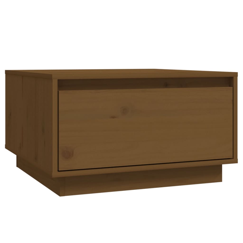 Mesa De Centro Madera Maciza De Pino 55X56X32 Cm