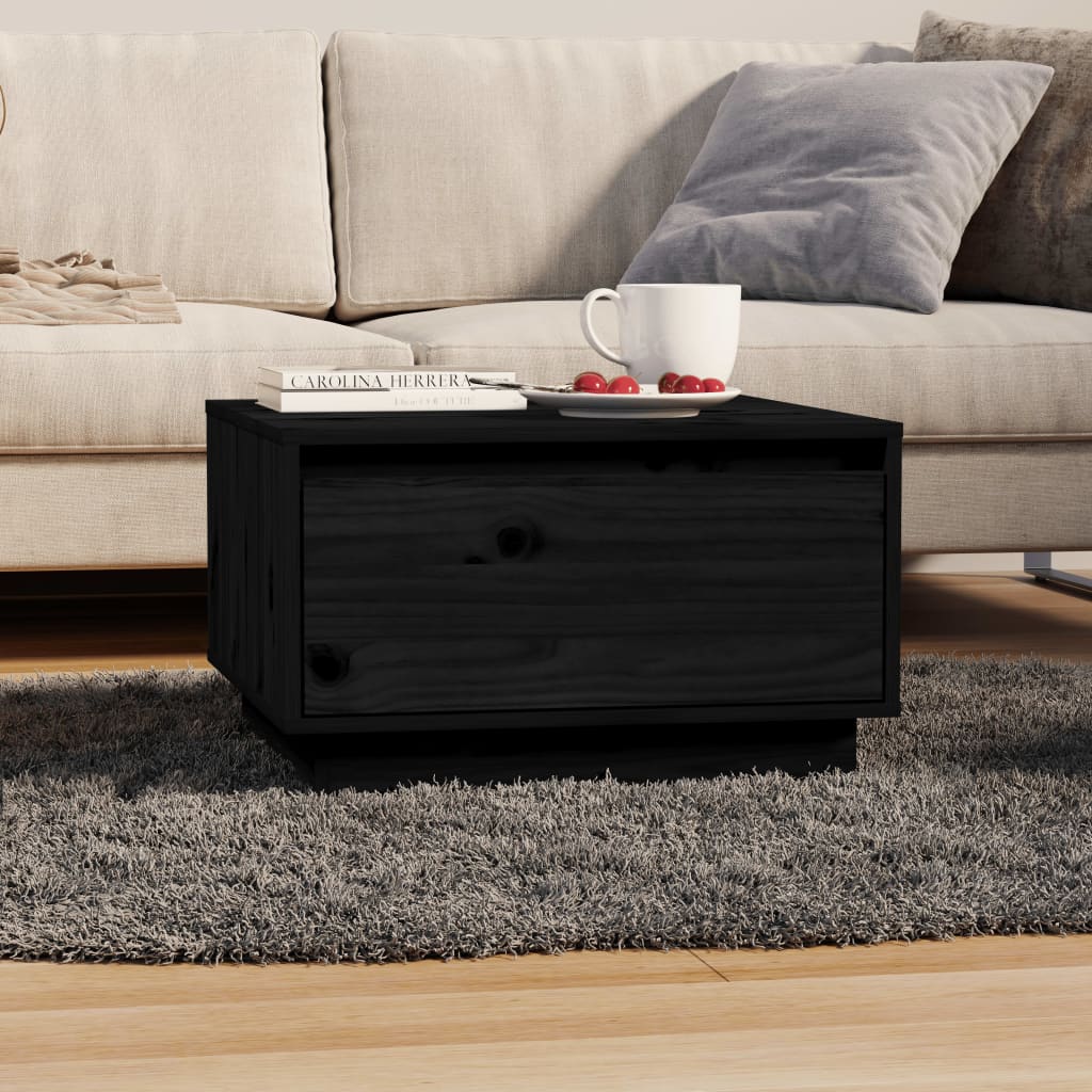 Mesa De Centro Madera Maciza De Pino 55X56X32 Cm