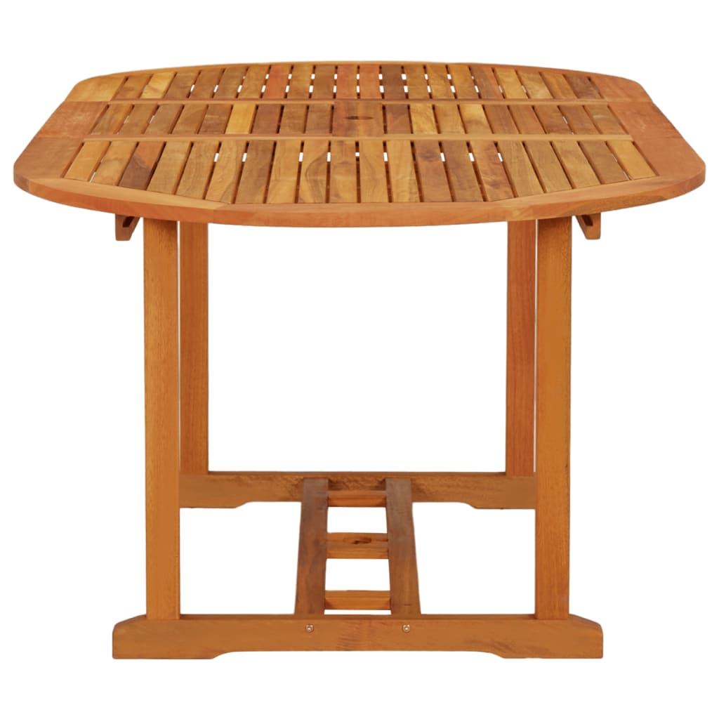 Mesa De Jardín Madera Maciza De Eucalipto 200X100X75 Cm