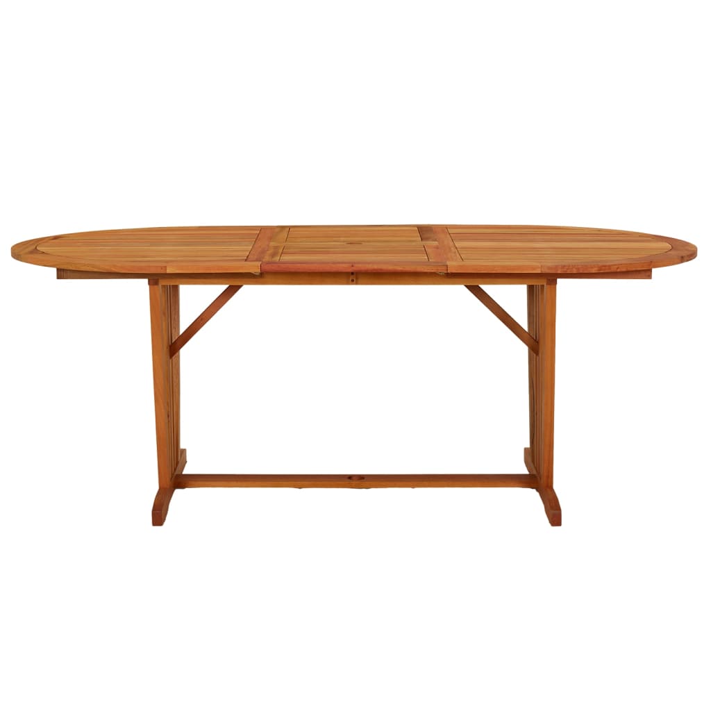 Mesa De Jardín Madera Maciza De Eucalipto 200X100X75 Cm