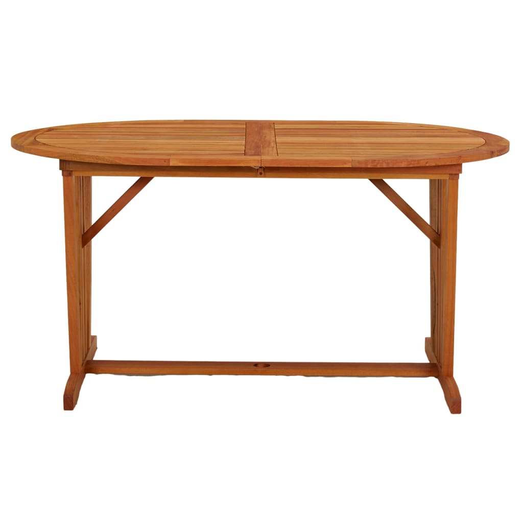 Mesa De Jardín Madera Maciza De Eucalipto 200X100X75 Cm