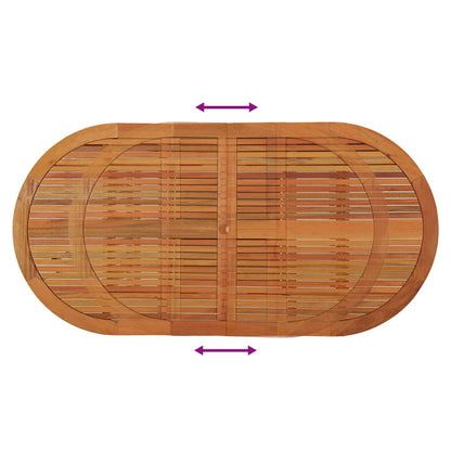 Mesa De Jardín Madera Maciza De Eucalipto 200X100X75 Cm