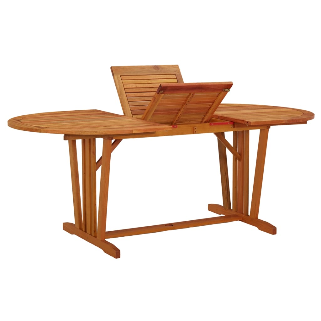 Mesa De Jardín Madera Maciza De Eucalipto 200X100X75 Cm