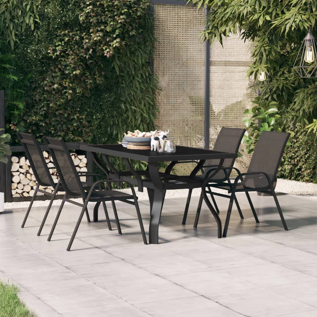 Mesa De Jardín Acero Y Vidrio