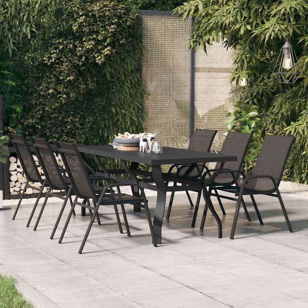 Mesa De Jardín Acero Y Vidrio