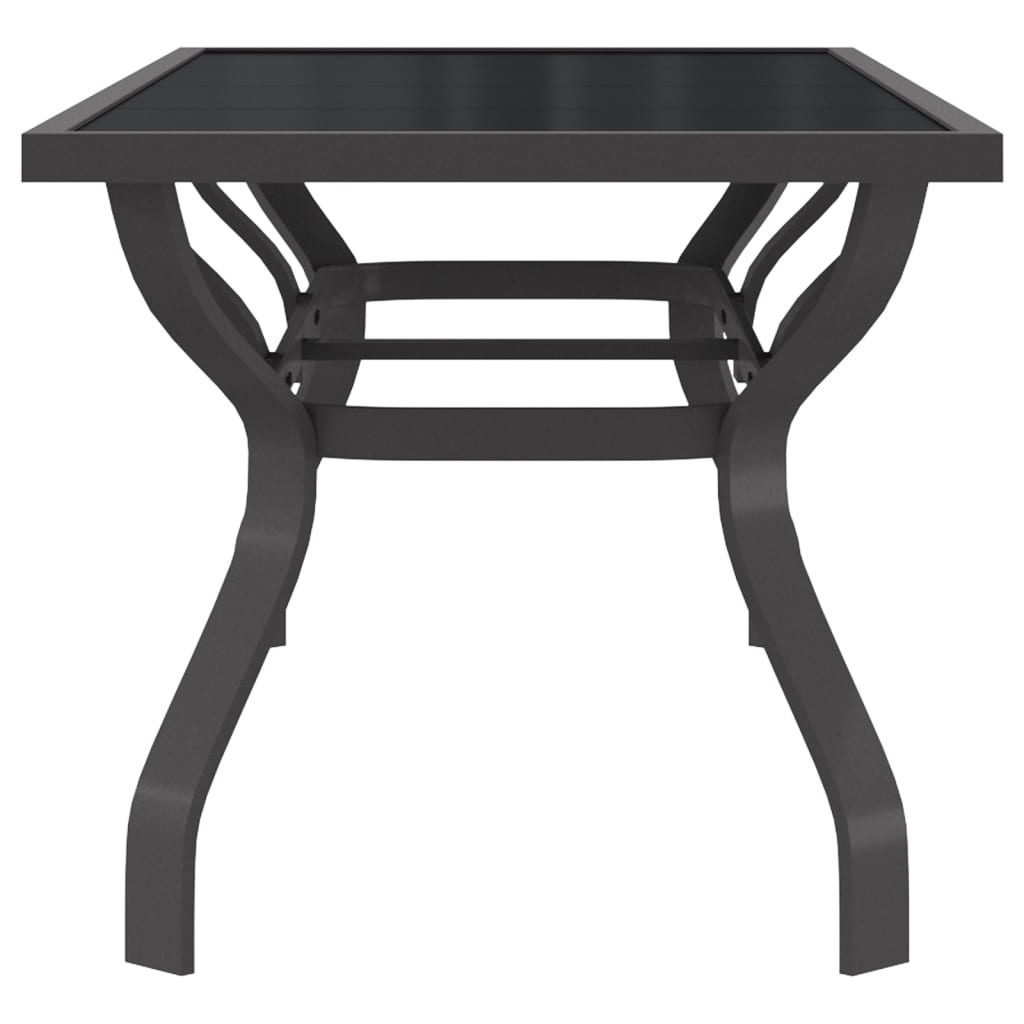 Mesa De Jardín Acero Y Vidrio
