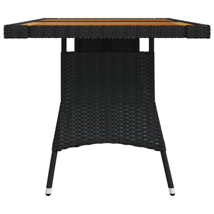 Mesa De Jardín Ratán Pe Y Acacia Maciza