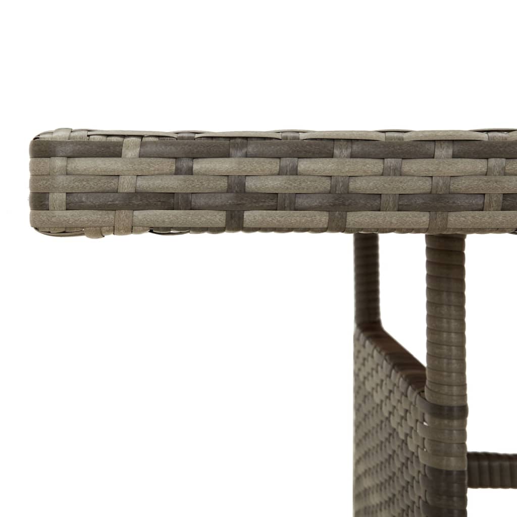 Mesa De Jardín Ratán Pe Y Acacia Maciza