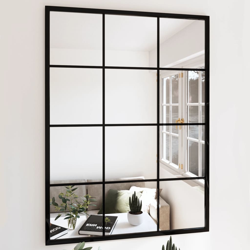 Espejo De Pared Rectangular De Hierro Negro