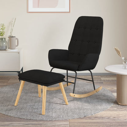 Silla Mecedora De Tela Gris Taupe