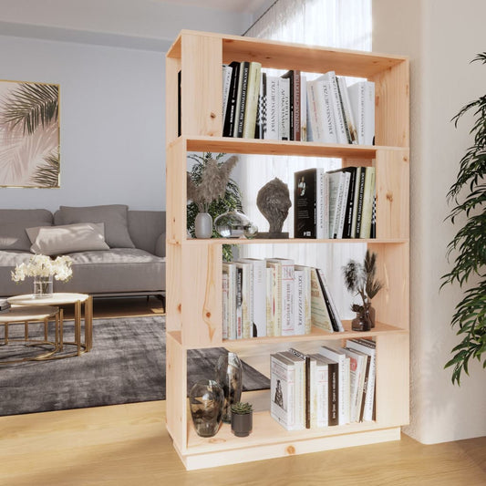 Estantería/Divisor De Espacios Madera Maciza Pino 80X25X132 Cm