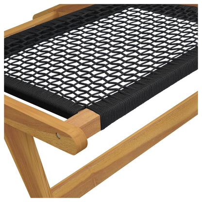 Silla De Jardín Madera Maciza Teca Y Poliéster