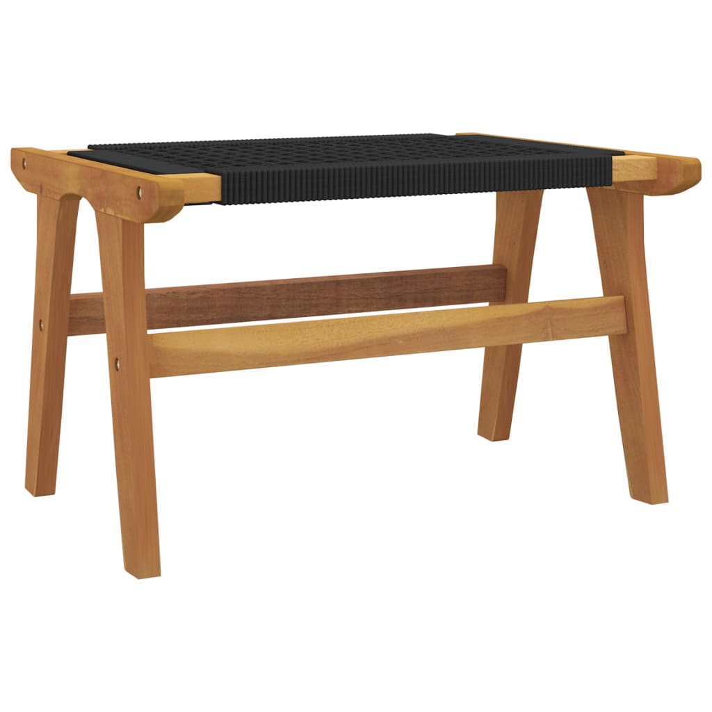 Silla De Jardín Madera Maciza Teca Y Poliéster