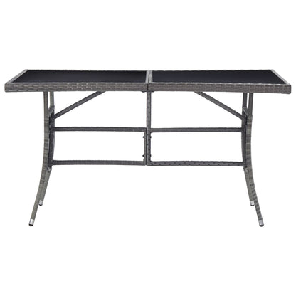 Mesa De Jardín Ratán Sintético Gris