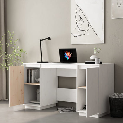 Escritorio Madera Maciza De Pino 140X50X75 Cm