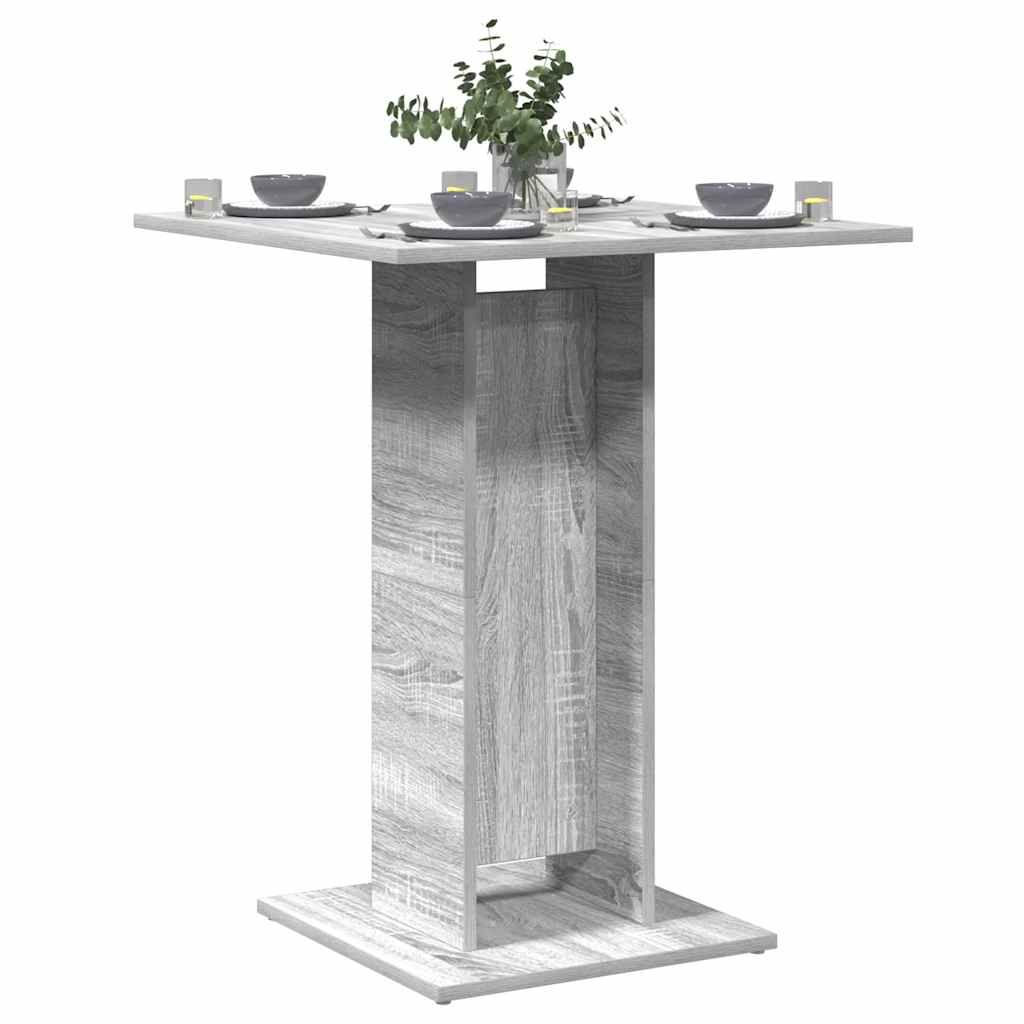 Mesa De Bistró De De 60X60X75 Cm, Fabricada En Madera De Ingeniería