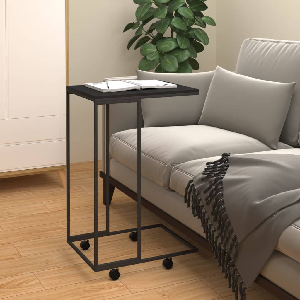 Mesa Auxiliar De Madera Contrachapada Negro