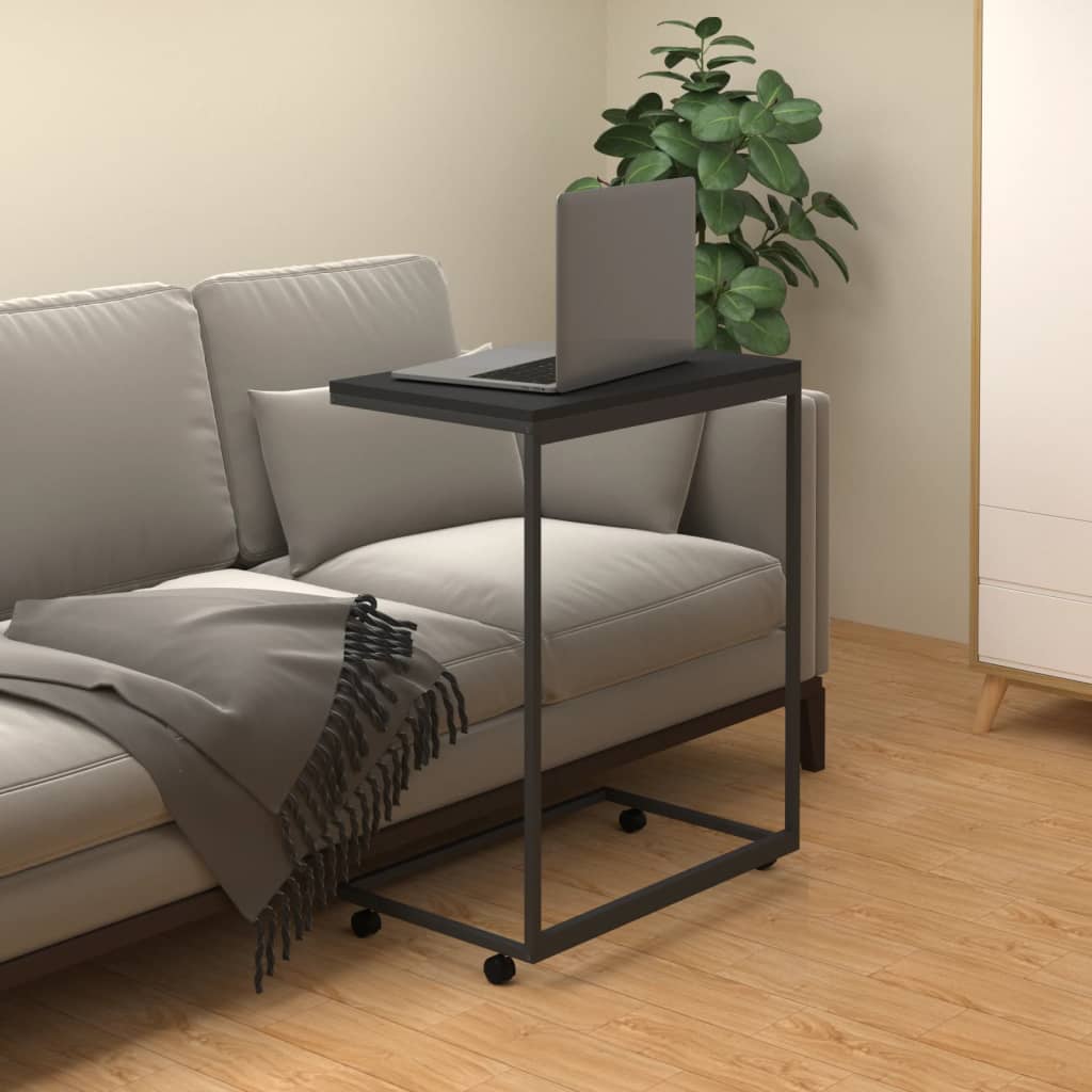 Mesa Auxiliar De Madera Contrachapada Negro