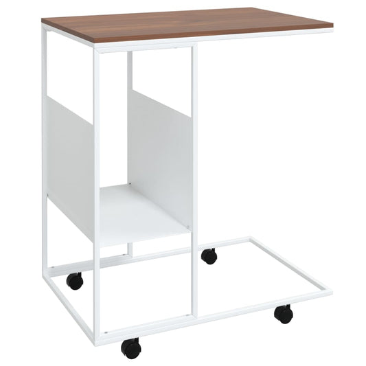 Mesa Auxiliar Madera Ingeniería Blanco 55X36X63,5 Cm