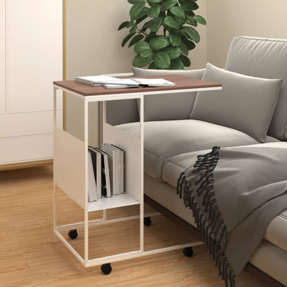 Mesa Auxiliar Madera Ingeniería Blanco 55X36X63,5 Cm
