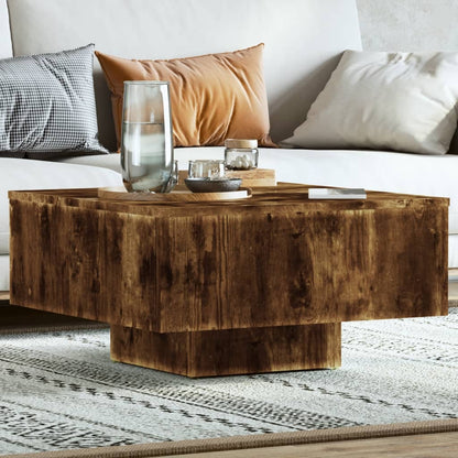 Mesa De Centro Madera De Ingeniería Envejecida 60X60X31,5 Cm
