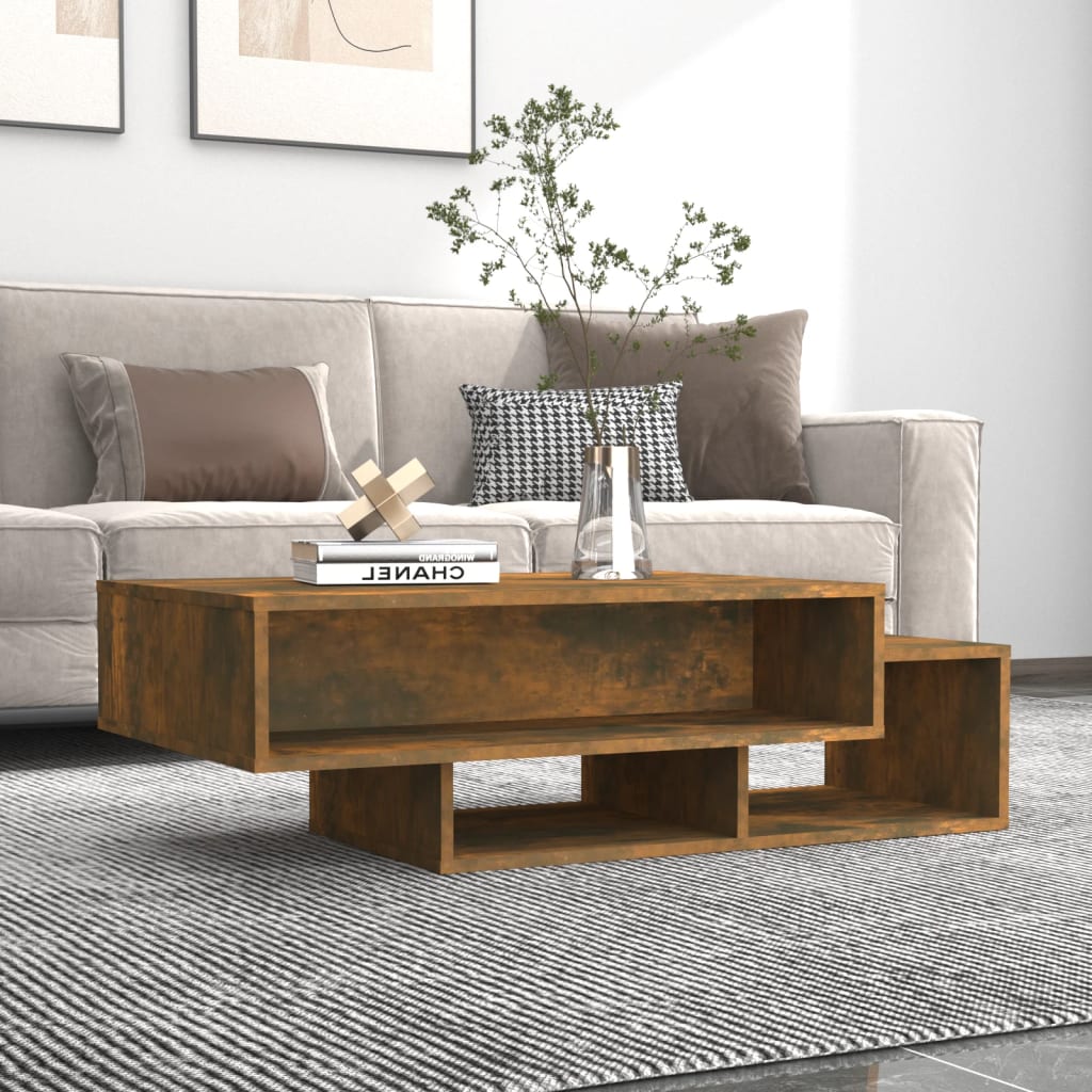 Mesa De Centro De Madera De 105X55X32 Cm