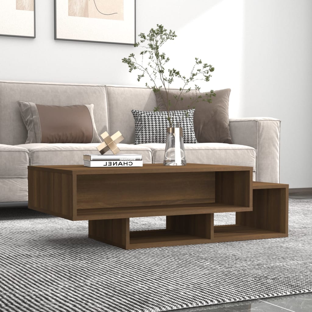 Mesa De Centro De Madera De 105X55X32 Cm