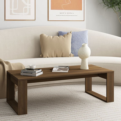 Mesa Auxiliar De Madera De Ingeniería Envejecida 50X50X35 Cm