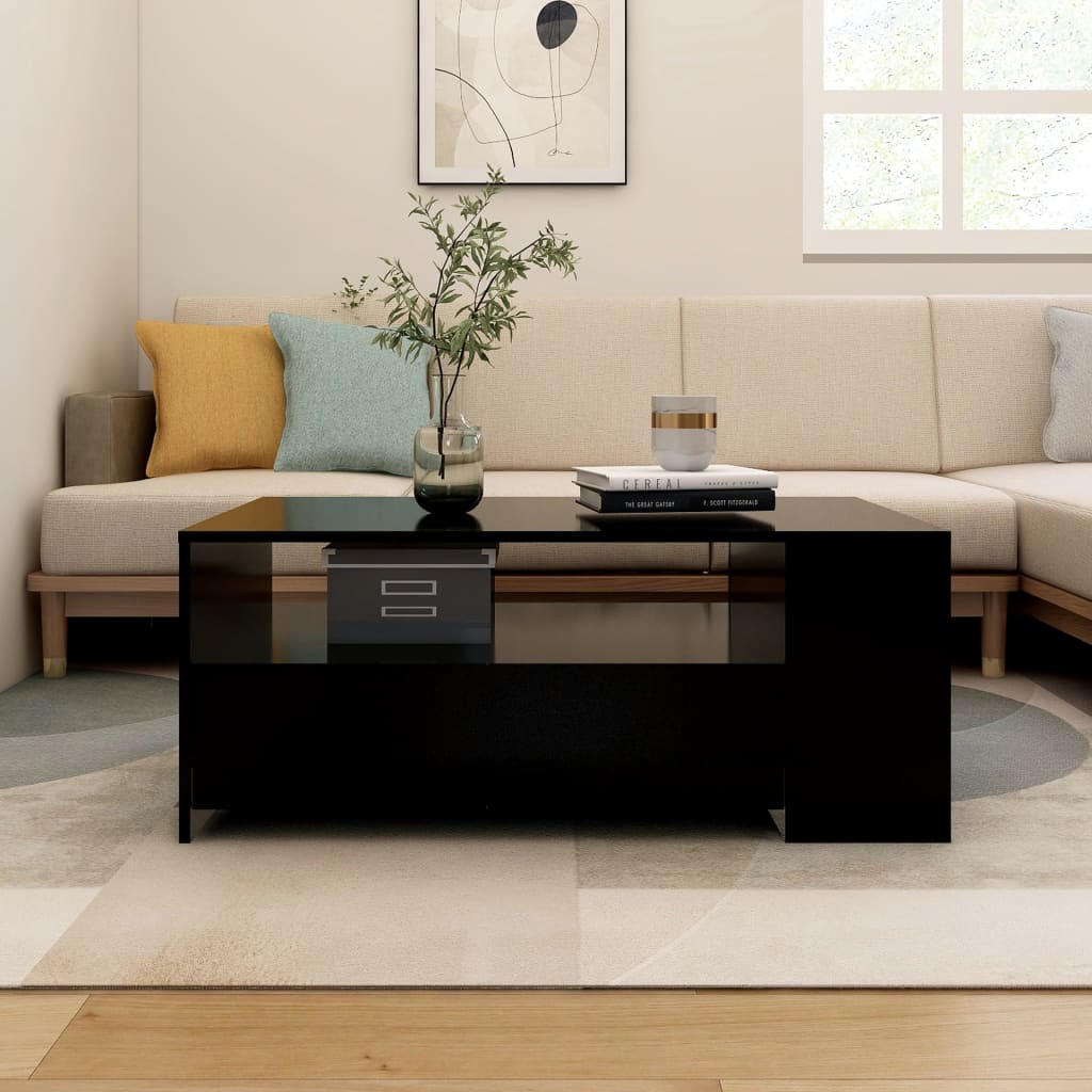 Mesa De Centro Madera De Ingeniería 102X55X42 Cm