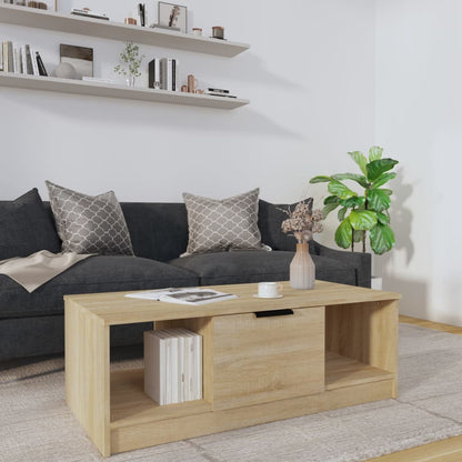 Mesa De Centro Madera De Ingeniería 102X50X36 Cm