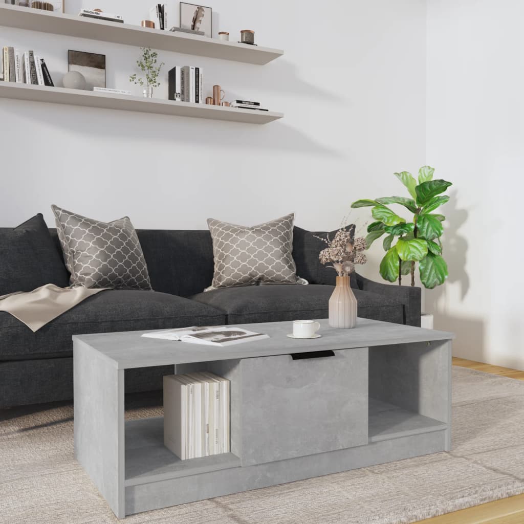 Mesa De Centro Madera De Ingeniería 102X50X36 Cm